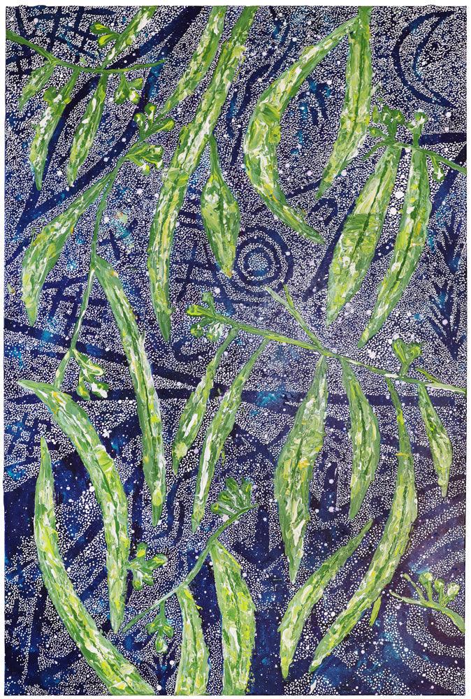 Karrawirra Parri Augmented Reality Painting – Aboriginal artwork representing the River Torrens with intricate linework and AR storytelling.
